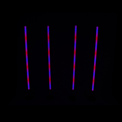 4x Intimidation ILLUMATUBE DJ LED Colour Stick Light Battery inc Remote Wifi App *B-STOCK*