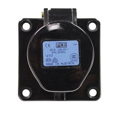 PCE 16A 230V 2P+E Schwarze Einbausteckdose (313-6X)