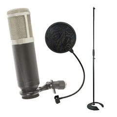 Citronic CCU3 USB Studio Condenser Microphone for Recording Computer Bundle