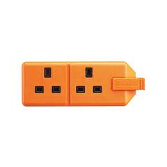 Prise secteur Masterplug 2 gangs 13A HD, orange (ELS132O)