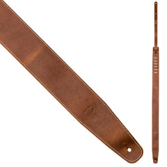 Perris 7049 2.5" Baseball Leather Guitar Strap Brown