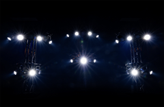 Showtec Titan Strobe 200 FX LED Strobe Pod with RGBW LED Ring Effect