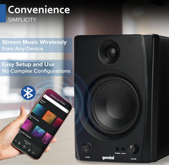 Gemini Sound SMX-5BT 5” Studio Monitor Speakers Pair Bluetooth