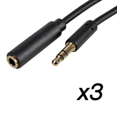 3x câbles d'extension Pro Signal jack 3,5 mm 2M