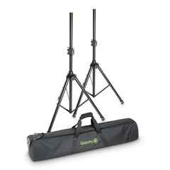 2x Gravity Tripod Speaker Stand Set inc. Transport Bag