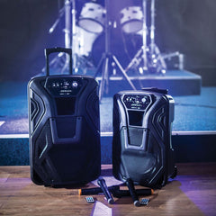 qtx Busker-12 PA + 2 x VHF mics + USB/SD/FM/BT