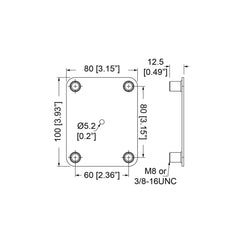 Penn Elcom - Plaque de roulettes en acier avec quatre boulons (W0098-FM)