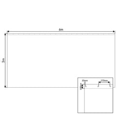 LEDJ 6 x 3 m schwarzer Serge-Vorhang
