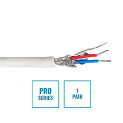 eLumen8 PRO Screened 1 Pair DMX Cable DMX1PRW, 100m Drum White