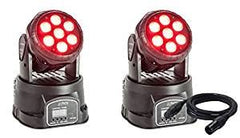 2x Party Light and Sound LED Moving Head