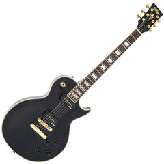 Vintage V100 Guitar 2w90 - Gold Hardware - Gloss Black