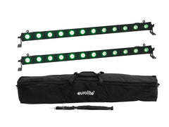Eurolite Set 2X Led Bar-12 Qcl Rgb+Uv Bar + Soft-Bag