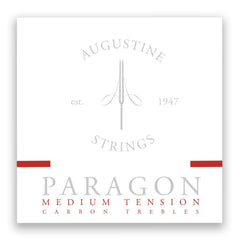 Augustine Paragon Medium Tension Carbon Trebles Red Set
