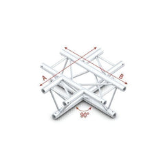 Milos 90� 4-Wege horizontales Pro-30 Triangle G Truss