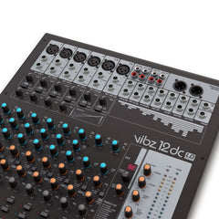 LD Systems VIBZ 12 DC 12-Kanal-Mischkonsole mit DFX und Kompressor