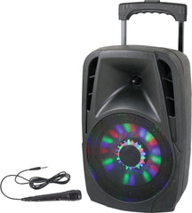 Party Light & Sound 8" 300W Portable Sound System inc. Wired Mic