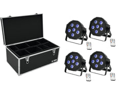 EUROLITE Set 4x LED SLS-603 TCL UV Boden + Koffer TDV-1
