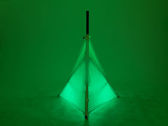 Set Mirror ball 50cm gold with stand and tripod cover white