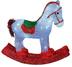 45cm LED Acrylic Christmas Rocking Horse