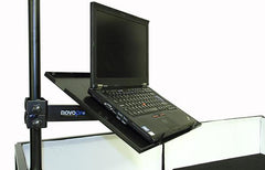 NovoPro Laptop Tray 2 Mount Shelf Universal Computer for DJ Booth Truss Pole