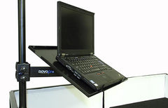NovoPro – plateau universel pour ordinateur portable, 2 étagères de montage, pour stand DJ, poteau en treillis
