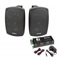 Adastra BH4-B Haut-parleurs 2 voies Système audio extérieur 60 W avec ampli/fils Bluetooth