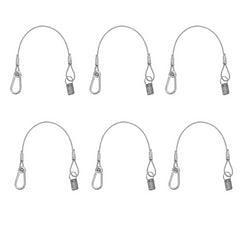6x Equinox 30cm PVC Coated Safety Wire 25kg
