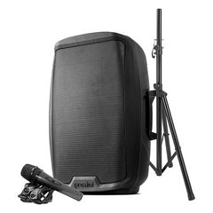 Gemini AS-2115BT-PK 2000W 15” Active Bluetooth PA Speaker System with Stand, Mic
