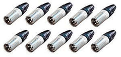 10x Neutrik NC3MXX XLR 3Pin-Stecker (männlich)
