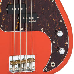 Vintage V4 Bass- Maple Fb - Firenza Red