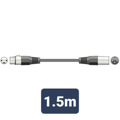 1,5 m langes Mikrofonkabel, hochwertiges, langlebiges XLR-3P-Kabel