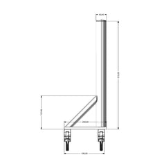 Contestage SUP-ARM60B Boom Arm Extension Arm 50cm - SWL 60kg - Black