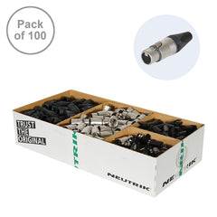 Neutrik XLR 5-Pin Female Connectors – Pack of 100 (Nickel Housing, Silver Contacts)