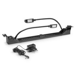 Adam Hall 87463 Cold-white blue COB LED rack light with two goosenecks