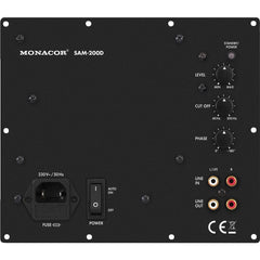 Monacor SAM-200D Aktives Subwoofer-Modul Digitalverstärker 200W Lautsprecher PA Disco DJ
