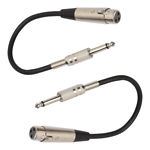 2x Pro Signal 1/4" Jack (Mono) to XLR (Female) Cable