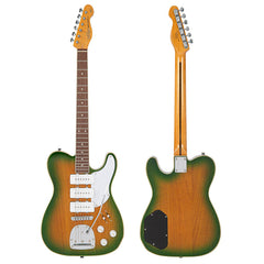 Vintage Revo Series Trio Guitar - Green/yellow Burst