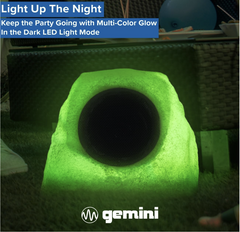 Gemini Sound GHRK-500LTMS Bluetooth Rock Speaker Garden Granite