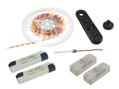 Set LED Strip 2700K 5m + 2x Controller Zone + 2x Transformer 12V