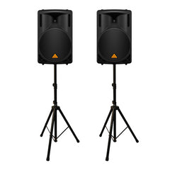 2x Behringer B212XL 800W Enceintes de sonorisation 2 voies 12" avec supports