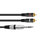 Omnitronic Adapterkabel Klinke Stereo/2Xrca 1,5M