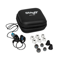 SPM-435BK Stagg 4-DRIVER IN-EAR MONITORS Black *B-Stock