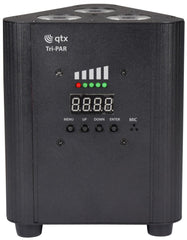 4x QTX Tri-PAR Batterie-LED-Uplighter Triangle PAR RGBW inkl. Fernbedienung