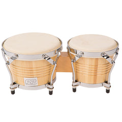 Pp Tunable Bongos- Natural Wood- Chrome Hardware