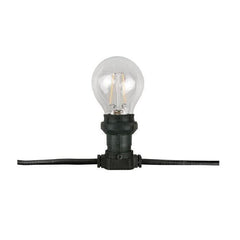Showtec Belt light E27, 10m, Black cable IP44, 10 Sockets