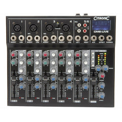 Citronic CM6 Live Compact Mixer USB Delay FX