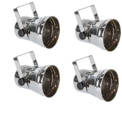 4x HQ Power Pin Spot PAR36 chrome Pinspot Spot Light Par 36