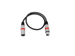 Omnitronic XLR-Kabel 3Pin 0,5M Bk/Rd