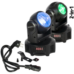 Ibiza Dual DMX Moving Head 2 x 10W RGBW Astro & Beam
