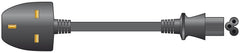Mercury-Netzkabel, UK-Stecker – Kleeblatt, Schwarz, 2,0 m